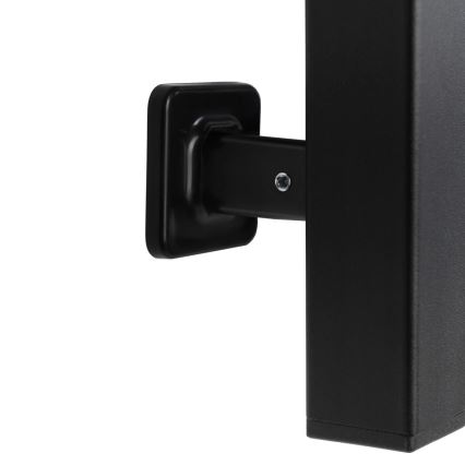 Elektrický sušák na ručníky s termostatem SILOUETTE 70W 120x9 cm  černá pravá