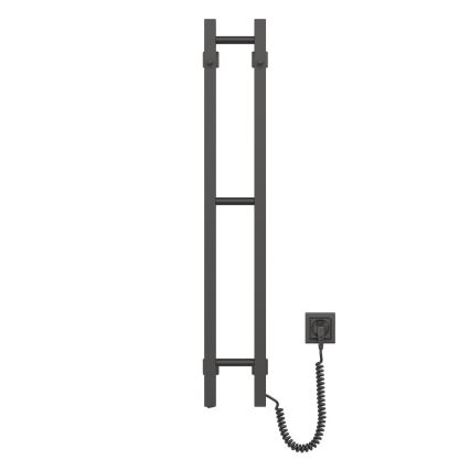 Elektrický sušák na ručníky SILOUETTE 187W/230V 101,1 cm IP44 černá pravá hranatý