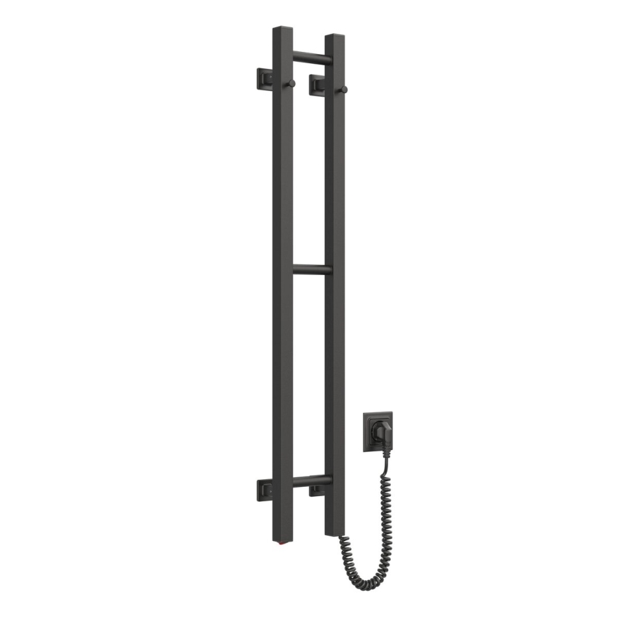 Elektrický sušák na ručníky SILOUETTE 187W/230V 101,1 cm IP44 černá pravá hranatý