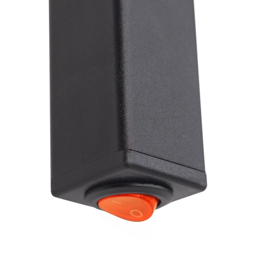 Elektrický sušák na ručníky SILOUETTE 187W/230V 101,1 cm IP44 černá pravá hranatý