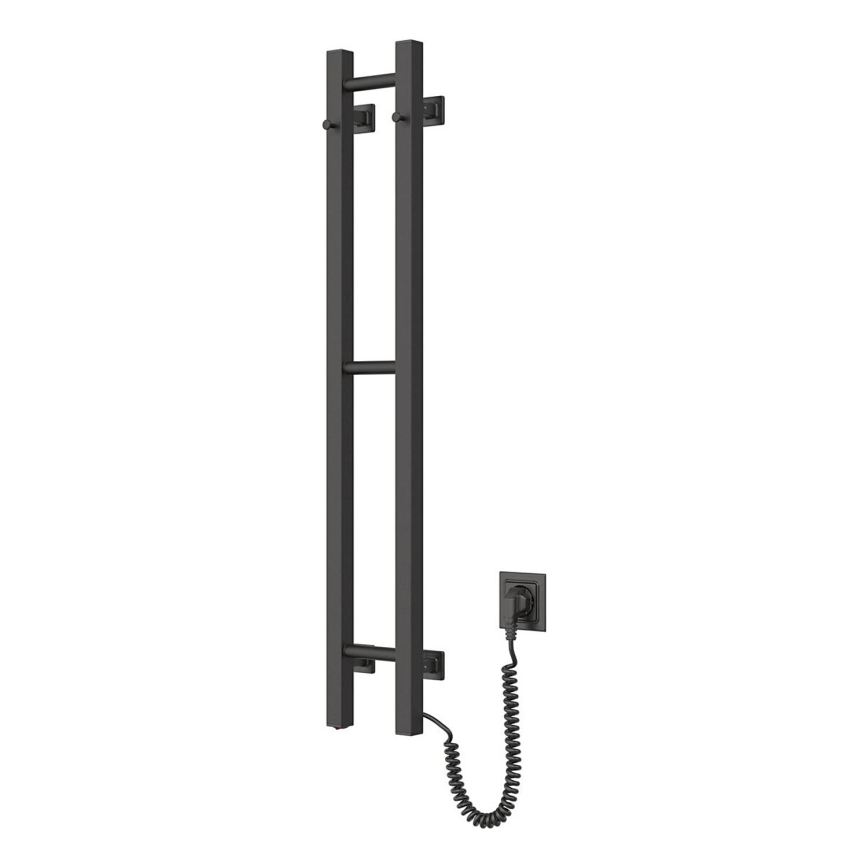 Elektrický sušák na ručníky SILOUETTE 187W/230V 101,1 cm IP44 černá pravá hranatý