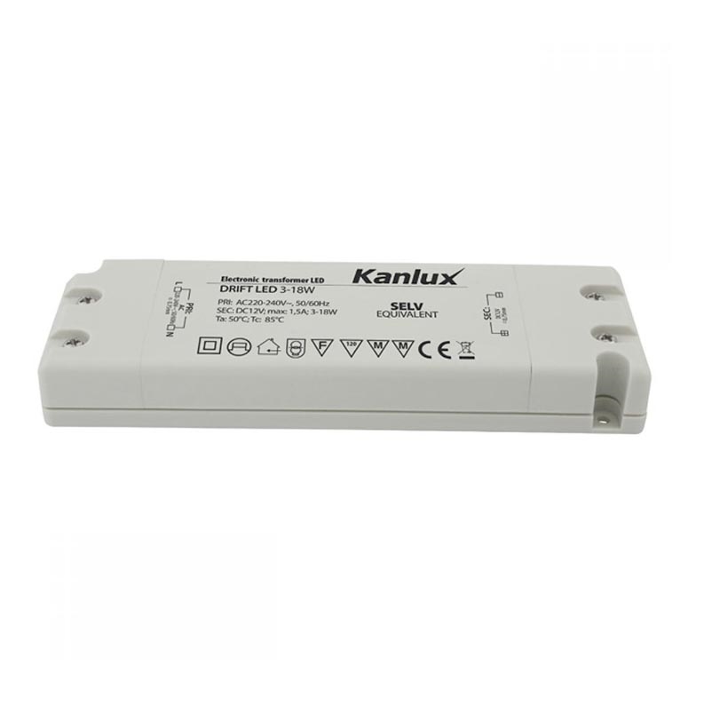 Elektrický transformátor 3-18W/230V/12V DC