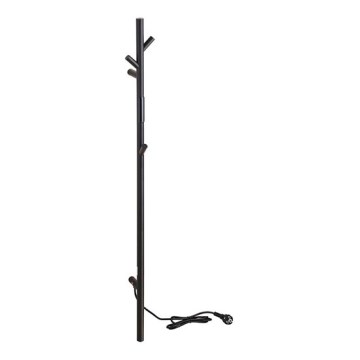 Elektrický tyčový sušák ručníků 118 cm 30W černá