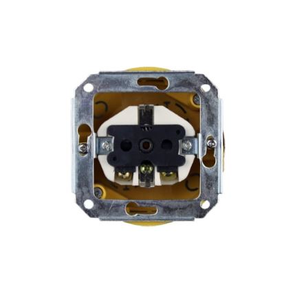 Elhard - Dvojitá keramická retro zásuvka domovní s rámečkem SCHUKO 230V černá