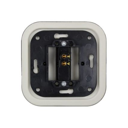 Elhard - Keramický retro schodišťový vypínač s rámečkem č. 6 černá