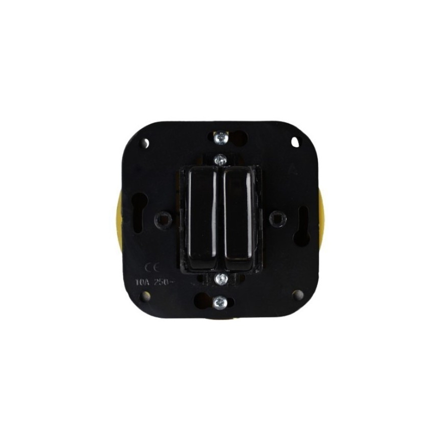 Elhard - Keramický retro žaluziový ovladač s rámečkem černá