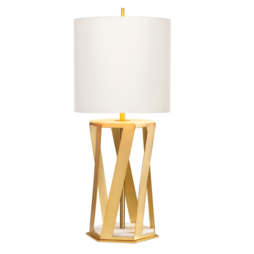 Elstead - Stolní lampa APOLLO 1xE27/60W/230V zlatá/bílá