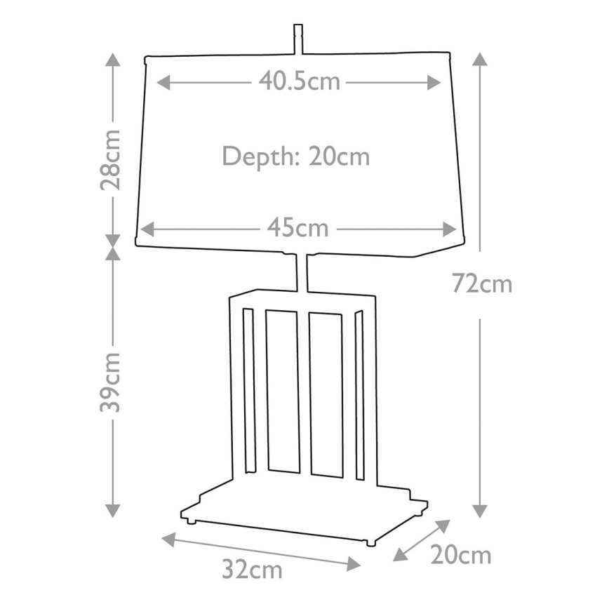 Elstead - Stolní lampa ATLAS 1xE27/60W/230V