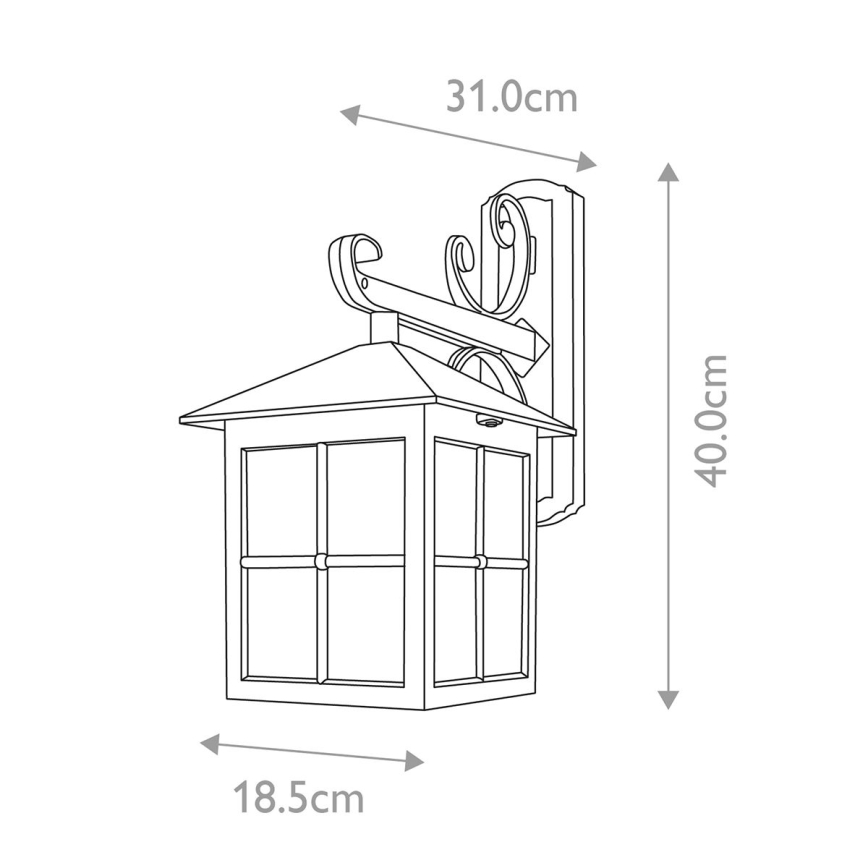 Elstead - Venkovní nástěnné svítidlo WINCHESTER 1xE27/100W/230V IP43  