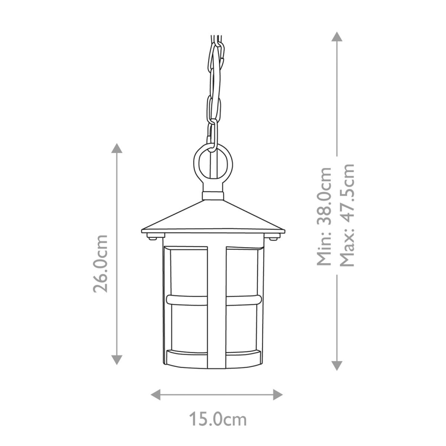 Elstead - Venkovní lustr HEREFORD 1xE27/100W/230V IP43