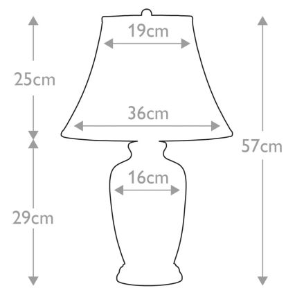 Elstead - Stolní lampa BLUE GINGER JAR 1xE27/60W/230V