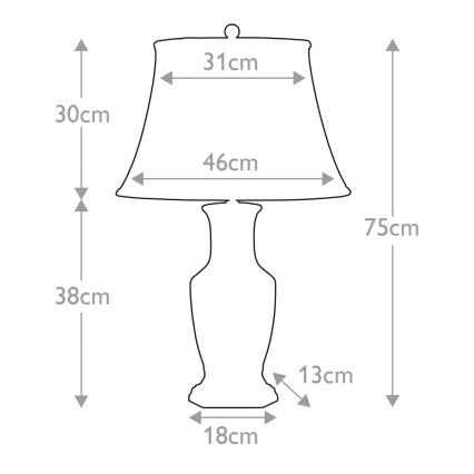 Elstead - Stolní lampa BLUE HEX 1xE27/60W/230V