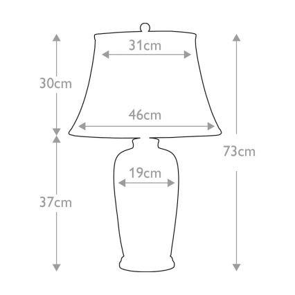 Elstead - Stolní lampa BLUE TRADITIONAL 1xE27/60W/230V