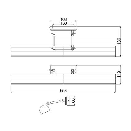 Elstead - Obrazové svítidlo CHAWTON 4xE14/40W/230V zlatá