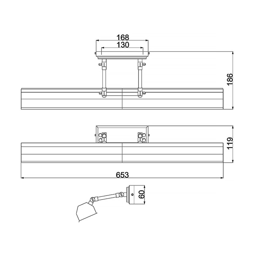 Elstead - Obrazové svítidlo CHAWTON 4xE14/40W/230V zlatá