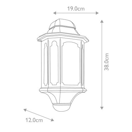 Elstead - Venkovní nástěnné svítidlo CHAPEL 1xE27/100W/230V IP44