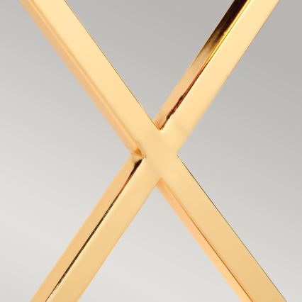 Elstead - Stolní lampa CROSS 1xE27/60W/230V zlatá/bílá
