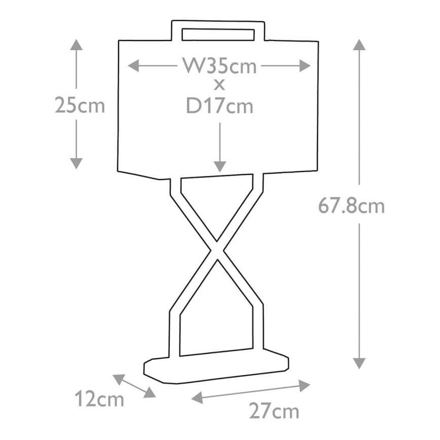 Elstead - Stolní lampa CROSS 1xE27/60W/230V zlatá/modrá