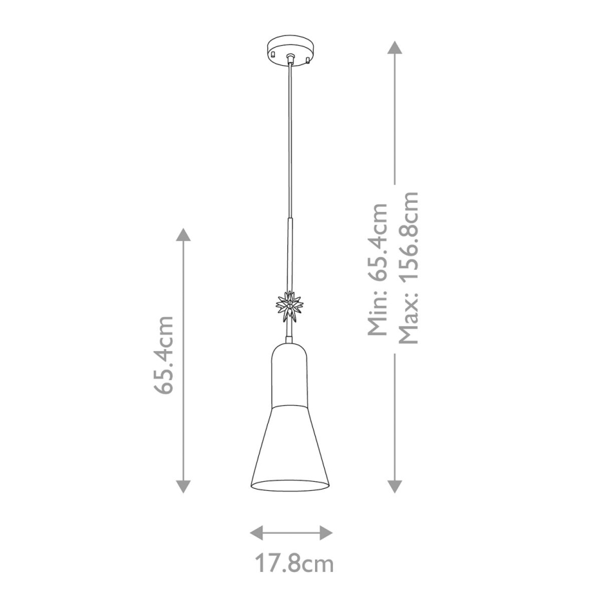 Elstead - Lustr na lanku ETOILE 1xE27/60W/230V pr. 17,8 cm černá