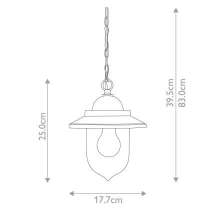 Elstead - Lustr na řetězu ALLIER 1xE27/60W/230V dub