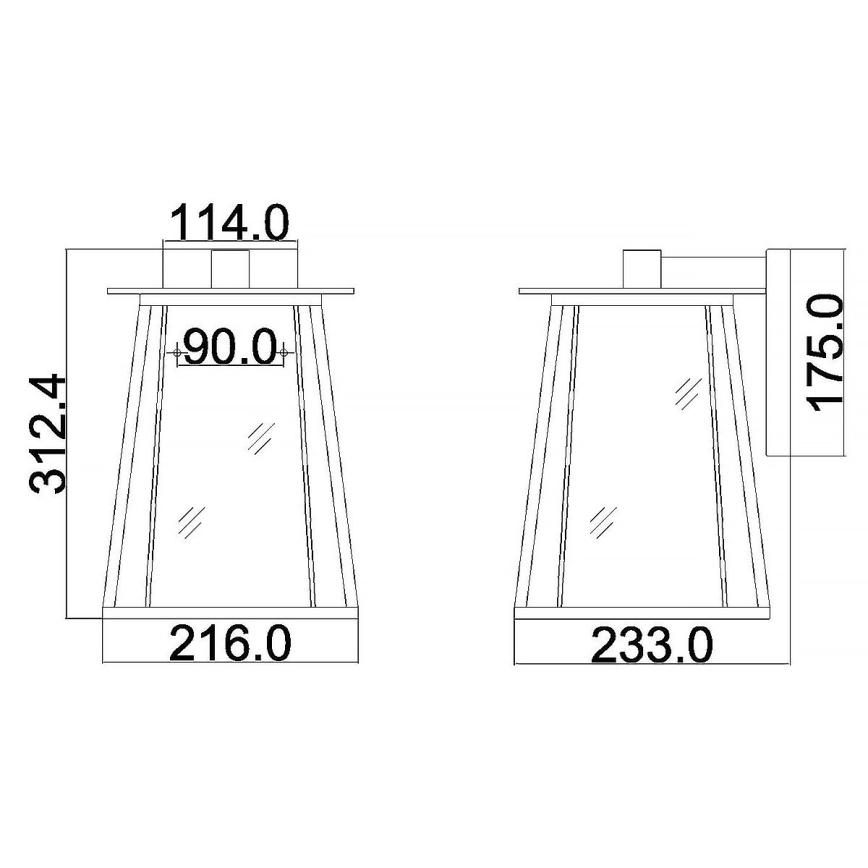 Elstead - Venkovní nástěnné svítidlo WALKER 1xE27/100W/230V IP44