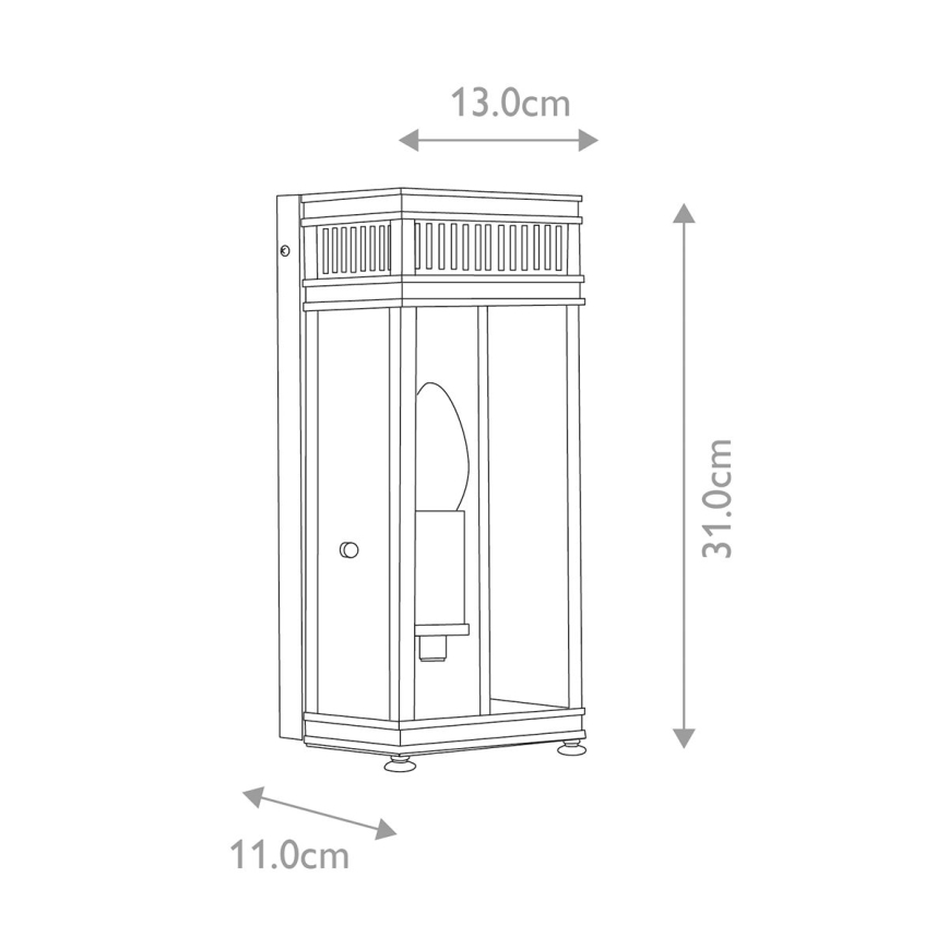 Elstead - Venkovní nástěnné svítidlo HOLBORN 1xE14/60W/230V IP44