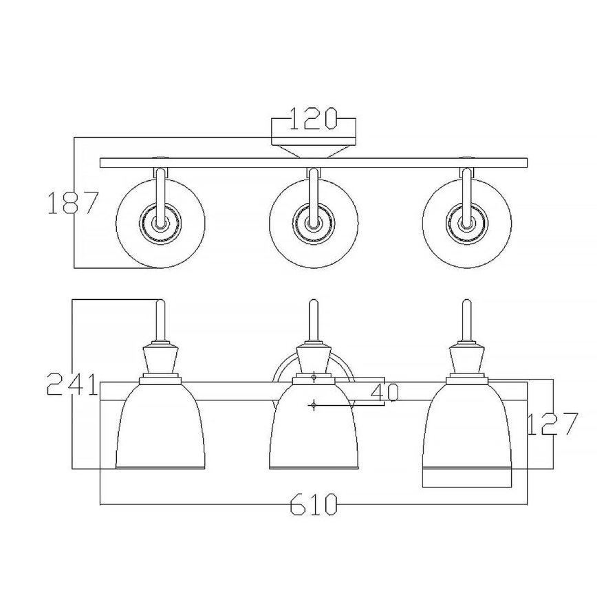 Elstead - LED Koupelnové svítidlo CORA 3xG9/3W/230V IP44  