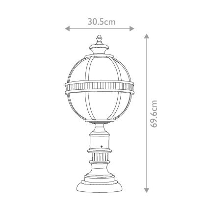 Elstead - Venkovní lampa HALLERON 3xE14/60W/230V IP44