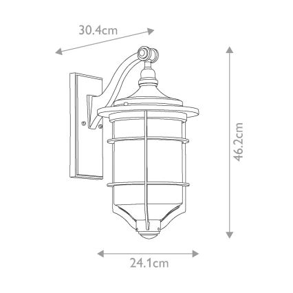 Elstead - Venkovní nástěnné svítidlo ROYAL 1xE27/60W/230V IP44