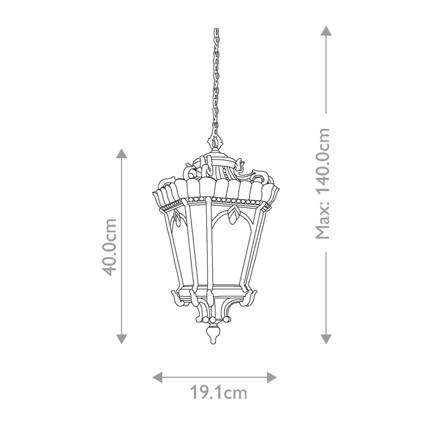 Elstead - Venkovní lustr TOURNAI 1xE27/100W/230V IP23   