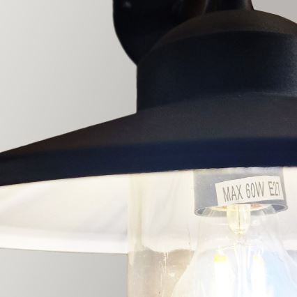 Elstead - Venkovní svítidlo KLAMPENBORG 1xE27/60W/230V IP44 černá