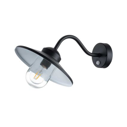 Elstead - Venkovní nástěnné svítidlo se senzorem KLAMPENBORG 1xE27/60W/230V IP44