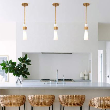 Elstead - Lustr na tyči KRISTY 1xE27/40W/230V pr. 15,2 cm měděná