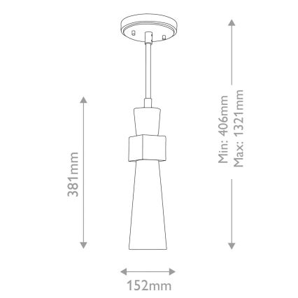 Elstead - Lustr na tyči KRISTY 1xE27/40W/230V pr. 15,2 cm měděná