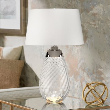Elstead - LED Stolní lampa LENA 1xE27/40W/230V + 1xGU10/7W 74 cm bílá