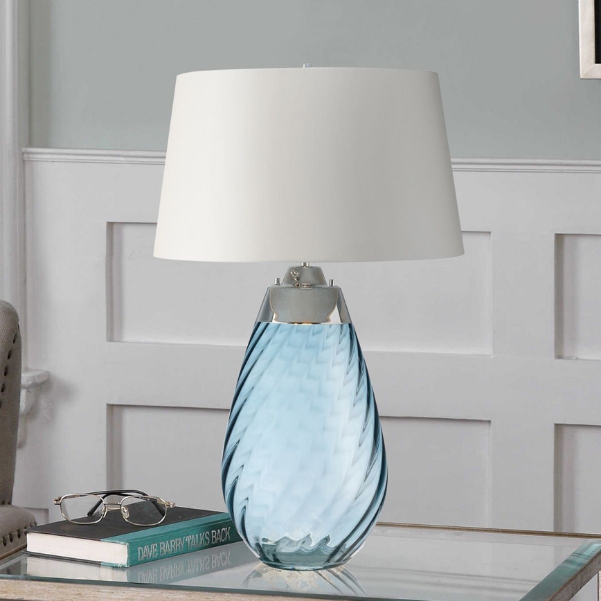 Elstead - LED Stolní lampa LENA 1xE27/40W/230V + 1xGU10/7W 74 cm modrá/bílá