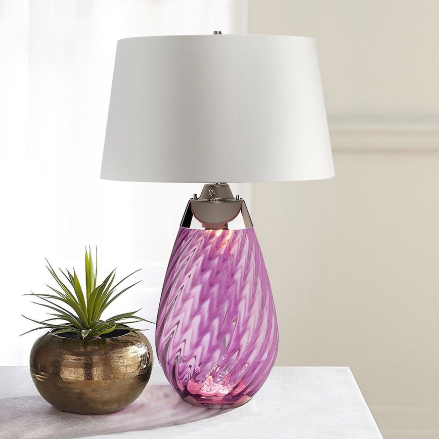 Elstead - LED Stolní lampa LENA 1xE27/40W/230V + 1xGU10/7W 74 cm růžová/bílá