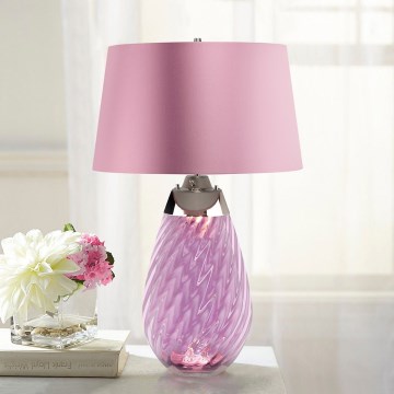 Elstead - LED Stolní lampa LENA 1xE27/40W/230V + 1xGU10/7W 74 cm růžová