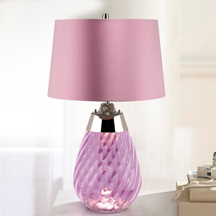 Elstead - LED Stolní lampa LENA 1xE27/60W/230V + 1xGU10/7W 60,5 cm růžová