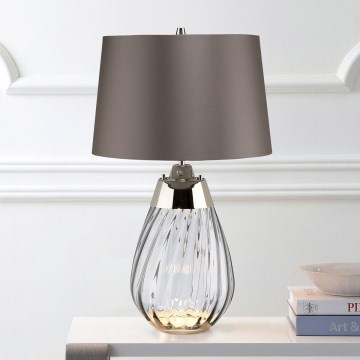 Elstead - LED Stolní lampa LENA 1xE27/60W/230V + 1xGU10/7W 60,5 cm šedá