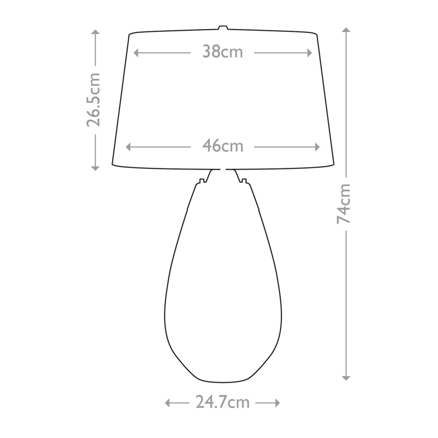 Elstead - LED Stolní lampa LENA 1xE27/40W/230V + 1xGU10/7W 74 cm modrá/bílá