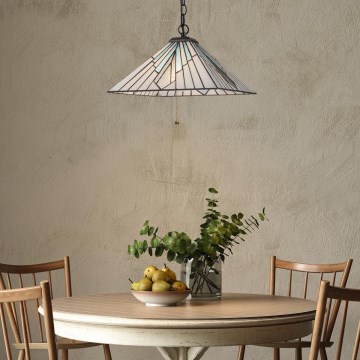 Elstead - Lustr na řetězu Tiffany ALDERLEY 1xE27/60W/230V