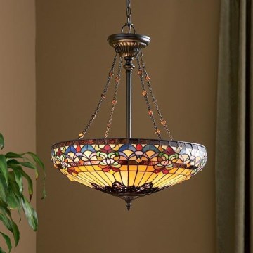 Elstead - Lustr na řetězu Tiffany BELLE 4xE27/100W/230V   