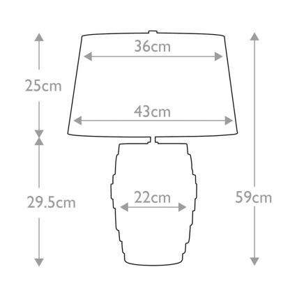 Elstead - Stolní lampa NEPTUNE 1xE27/60W/230V
