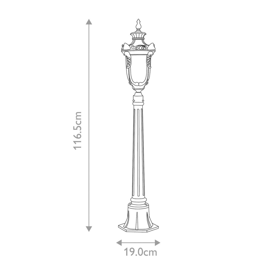 Elstead - Venkovní lampa PHILADELPHIA 1xE27/100W/230V IP44 černá