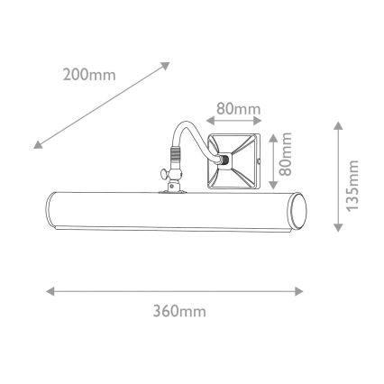 Elstead - Obrazové svítidlo PICTURE LIGHT 2xE14/40W/230V zlatá
