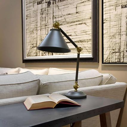 Elstead - Stolní lampa PROVENCE ELEMENT 1xE27/60W/230V šedá