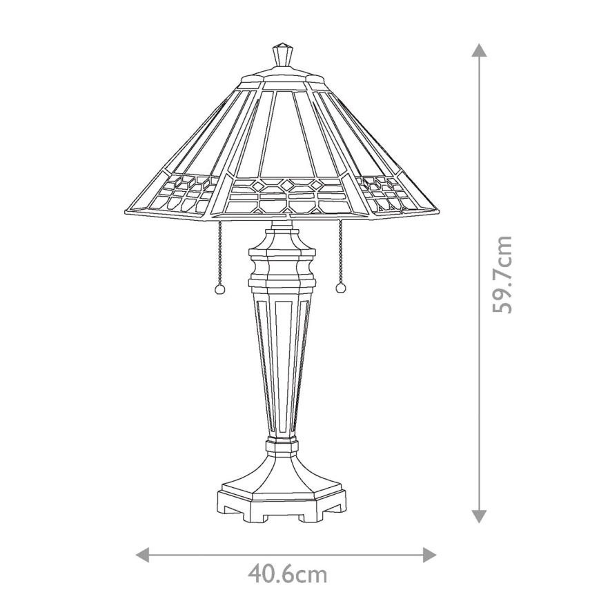 Elstead - Stolní lampa Tiffany ALCOTT 2xE27/60W/230V    