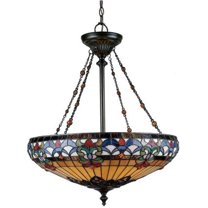 Elstead - Lustr na řetězu Tiffany BELLE 4xE27/100W/230V   