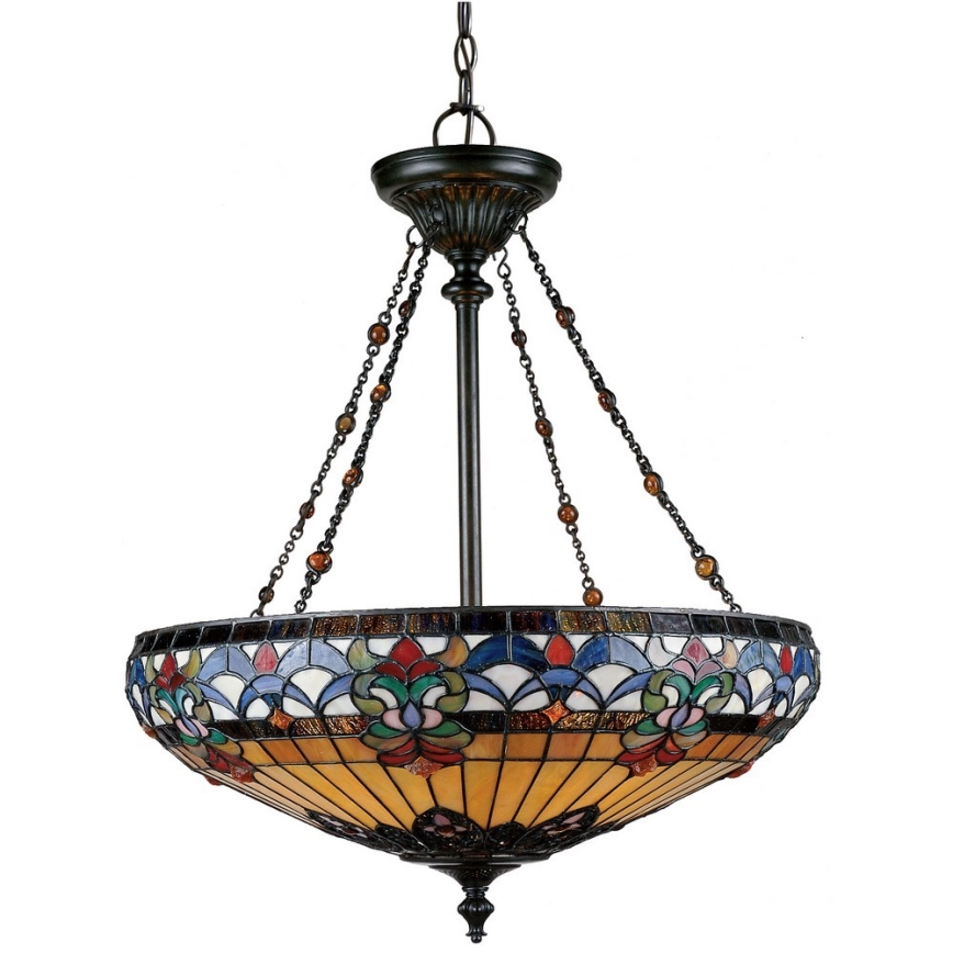 Elstead - Lustr na řetězu Tiffany BELLE 4xE27/100W/230V   